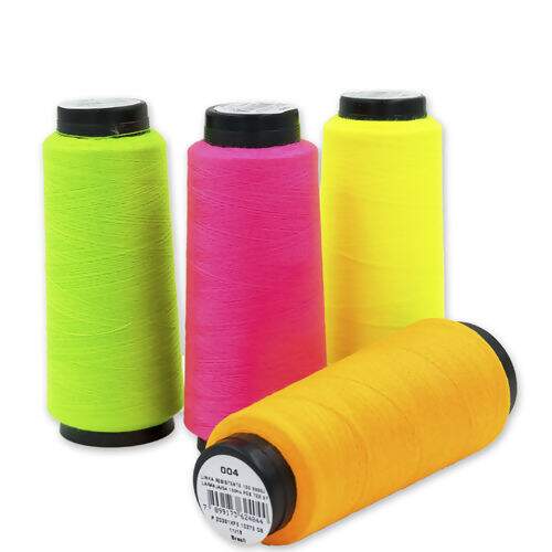 Linha para Costura Cores Fluorescente Resistente 120 Cores - Cone c/ 2.000 jardas