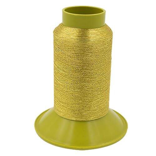 Linha Setta Lumina Metal para Bordar - Cone c/ 1.000 mt Cor da Linha Lumina:6001 - Metal Dourado