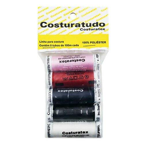 Linhas Sortidas para Costura Costuratex - Pct c/ 5 tubos