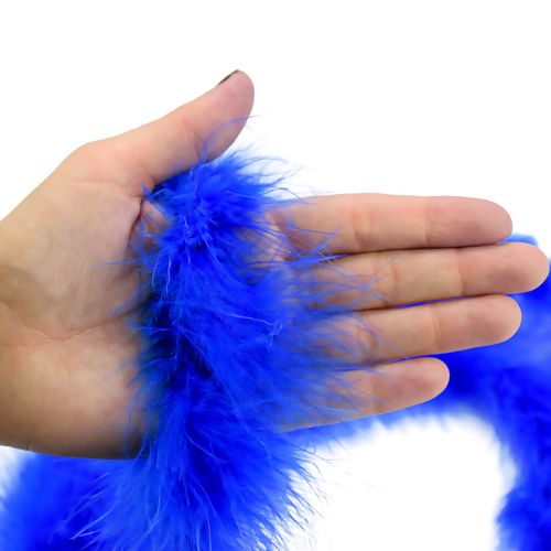 Marabu de Pena Natural 8g com 1,50m de Comprimento - Unidade Cor:Azul Royal