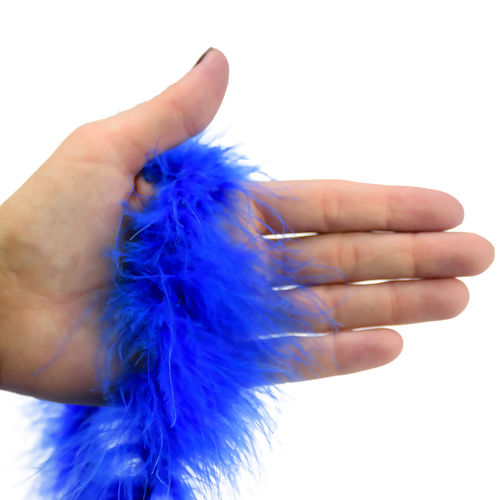 Marabu de Pena Natural 8g com 1,50m de Comprimento - Unidade Cor:Azul Royal