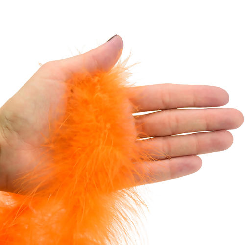 Marabu de Pena Natural 8g com 1,50m de Comprimento - Unidade Cor:Laranja