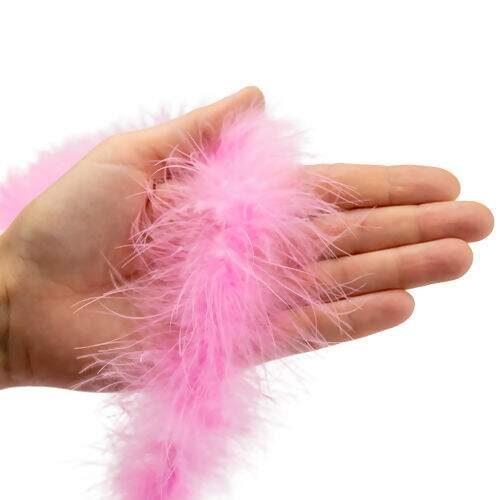 Marabu de Pena Natural 8g com 1,50m de Comprimento - Unidade Cor:Rosa Claro