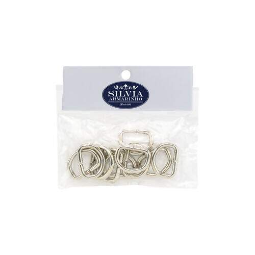 Meia Argola 13 mm Niquelada - Pct c/ 10 unidades