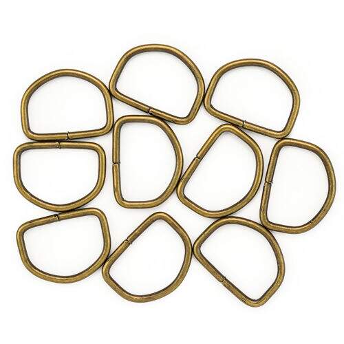 Meia Argola 25 mm Ouro Velho - Pct c/ 10 unidades