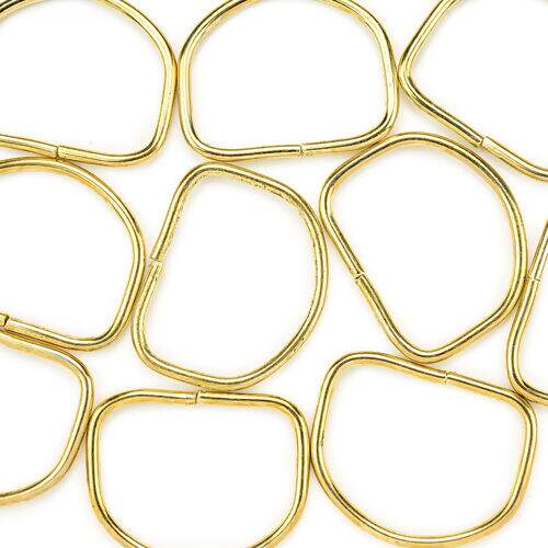 Meia Argola 38 mm Dourada - Pct c/ 10 unidades