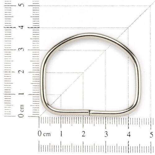 Meia Argola 38 mm Niquelada - Pct c/ 10 unidades