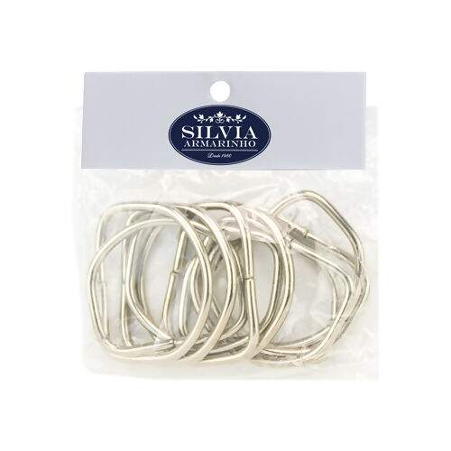 Meia Argola 38 mm Niquelada - Pct c/ 10 unidades