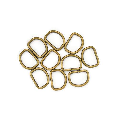 Meia Argola 16 mm Ouro Velho - Pct c/ 10 unidades