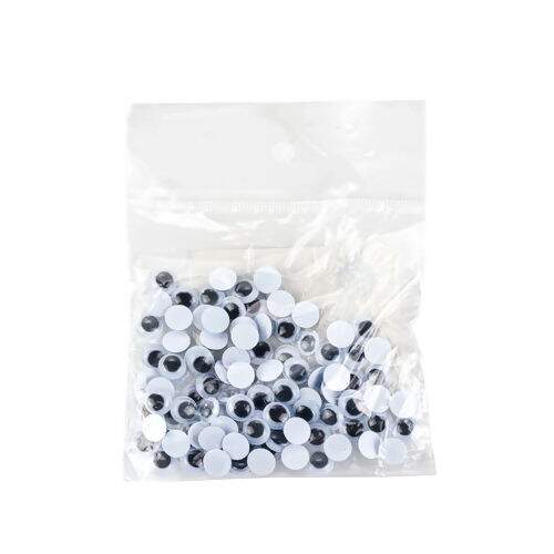 Olho Móvel p/ Artesanato Luli N° 08 - Pct com 50 pares