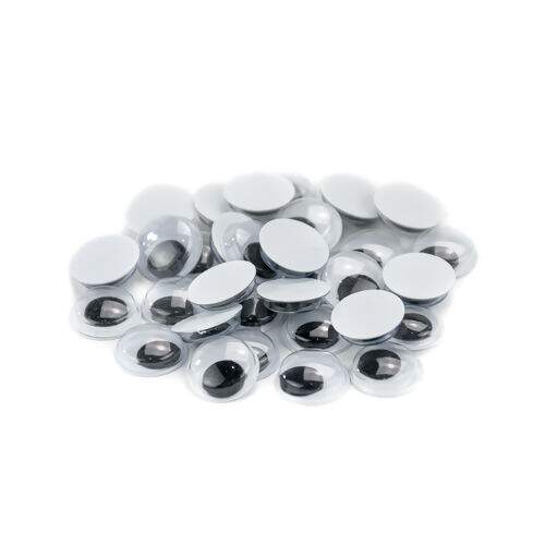 Olho Móvel p/ Artesanato Luli N° 12 - Pct com 50 pares