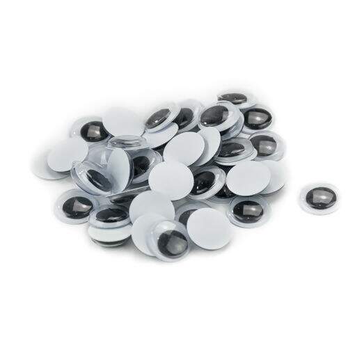 Olho Móvel p/ Artesanato Luli N° 15 - Pct com 50 pares