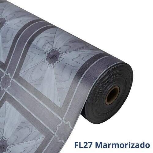 Passadeira em Manta Piso Vinílico Cola Taco 50cm Largura - 1 Metro Cor:FL27 Marmorizado