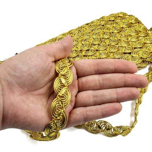 Passamanaria Galão 20 mm Ref. 39 Dourado - Peça c/ 20 mt