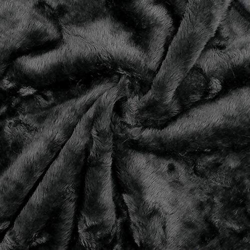 Tecido Pelúcia Diamante Pelo Médio 0,50x1,60m Cor:053 Preto
