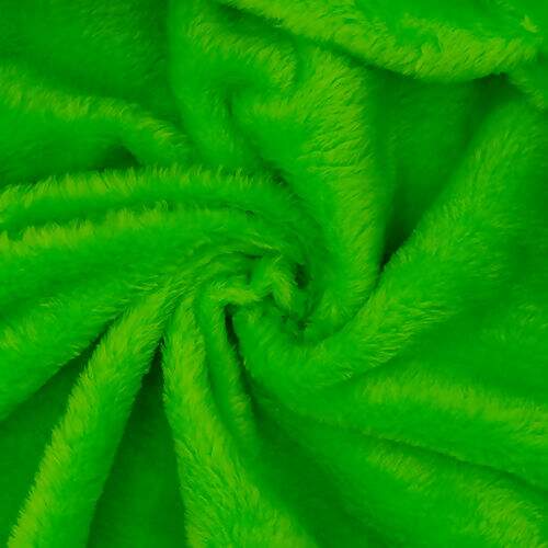 Tecido Pelúcia Diamante Pelo Médio 0,50x1,60m Cor:081 Verde Cítrico