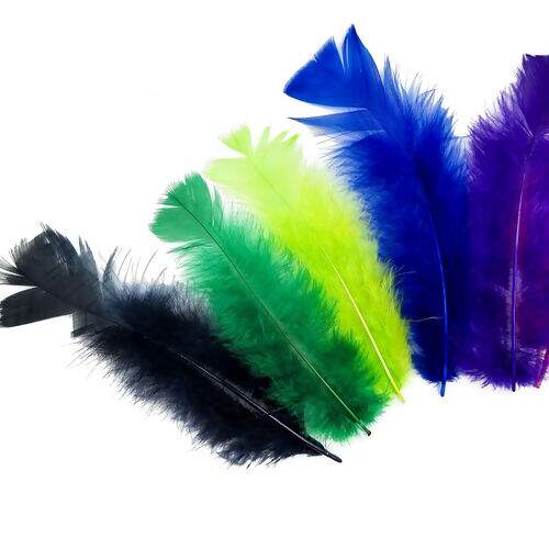 Pena Colorida para Artesanato - Pct c/ 12 unidades