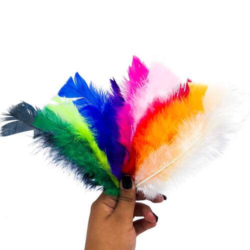 Pena Colorida para Artesanato - Pct c/ 12 unidades