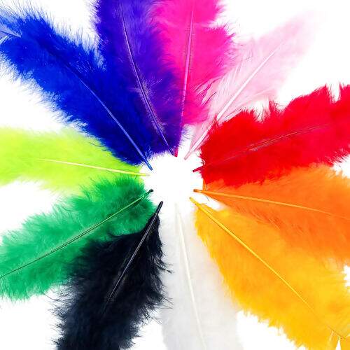 Pena Colorida para Artesanato - Pct c/ 12 unidades