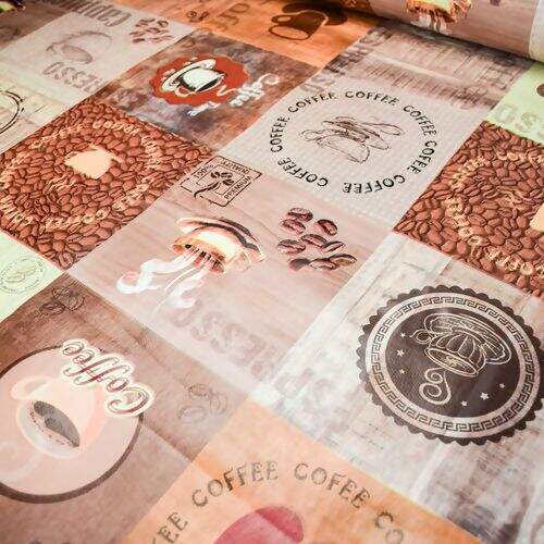 Toalha de Mesa Plástica Térmica Neo Sanem 1,00x1,40m - Coffee