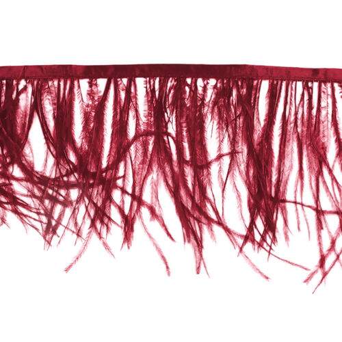 Franja de Plumas de Avestruz (Meio Metro) - Marsala