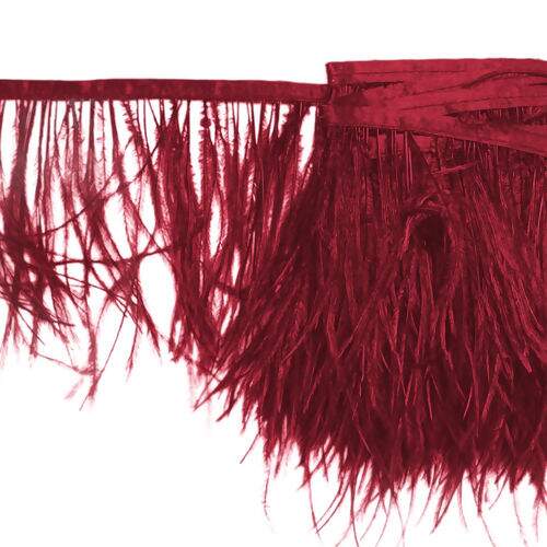Franja de Plumas de Avestruz (Meio Metro) - Marsala