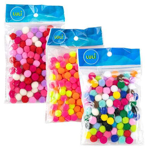 Pompom Solto Mix 10 mm - Pct c/ 100 unidades