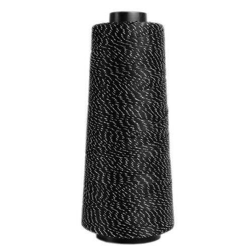Linha Rayza Fashion com Brilho 500 mt Cor da Linha Rayza Fashion:210 - Preto com Prata