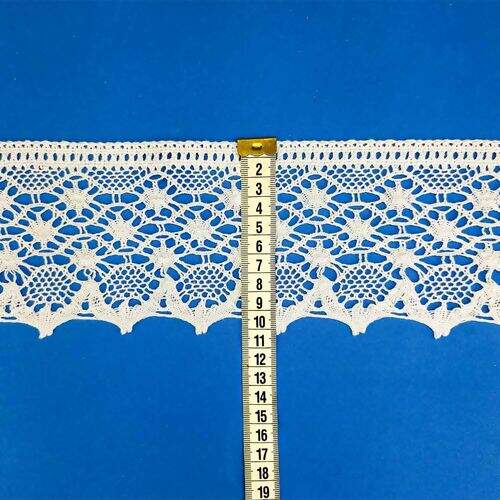 Renda de Algodão 97mm ArtePunto RA012 - Peça c/ 10 mt