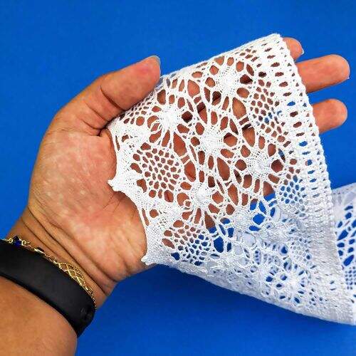 Renda de Algodão 97mm ArtePunto RA012 - Peça c/ 10 mt