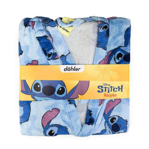 Roupão de Banho Infantil Döhler Stitch - Tamanho P