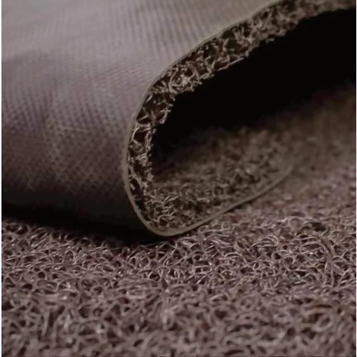 Tapete Capacho de Vinil Emborrachado Antiderrapante Liso 0,60x1,20m Cor:Marrom