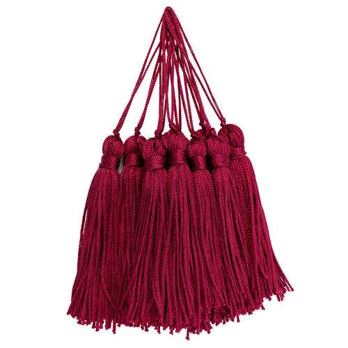 Tassel Pingente de Seda - Pct c/ 10 unidades Cor do Pingente Tassel:Bordô