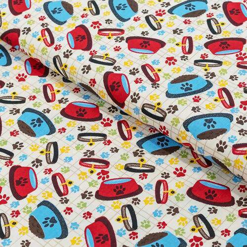 Tecido de Algodão Estampado (Meio Metro) - Comedouro Dog