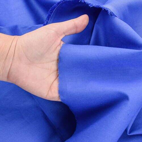 Tecido de Algodão Liso (Meio Metro) - Azul Oceano