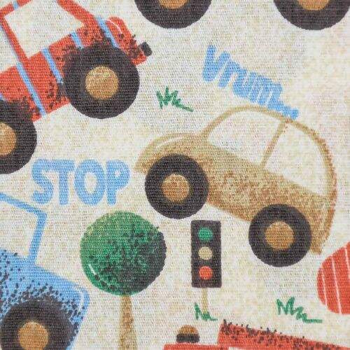 Tecido de Algodão Estampado (Meio Metro) - Carrinhos Divertidos