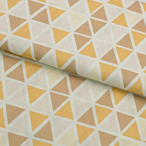 Tecido de Algodão Estampa Digital (Meio Metro) - Ursinhos Rose Perucci Triângulos