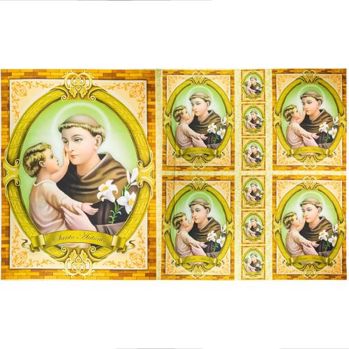 Tecido de Algodão Estampa Digital (93 cm) - Santo Antônio Quadros