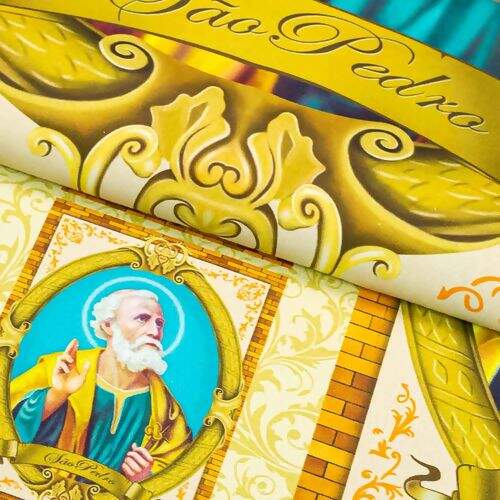 Tecido de Algodão Estampa Digital (93 cm) - São Pedro Quadros