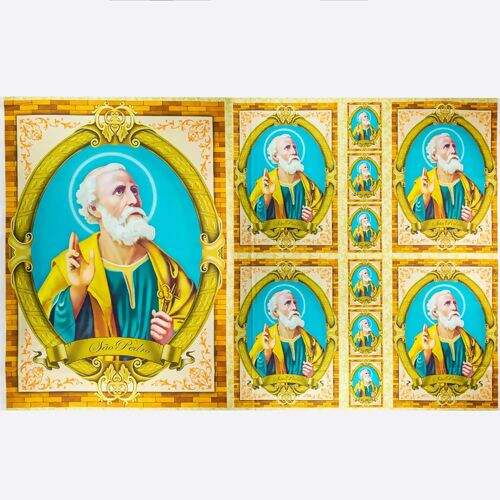 Tecido de Algodão Estampa Digital (93 cm) - São Pedro Quadros