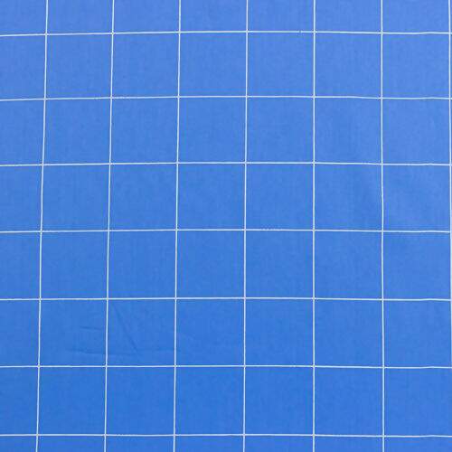 Tecido de Algodão Estampado (Meio Metro) - Grid Azul