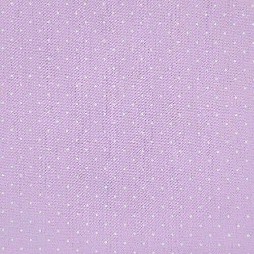 Tecido de Algodão Estampado (Meio Metro) - Cor 1597 Poá Lilás/Branco