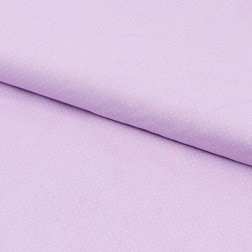 Tecido de Algodão Estampado (Meio Metro) - Cor 1597 Poá Lilás/Branco