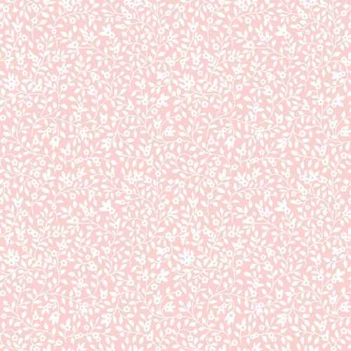 Tecido Tricoline Coleção Modern Flowers 0,50x1,50 mt Cor da Coleção Modern Flowers:900926 - Raminhos Salmão Claro