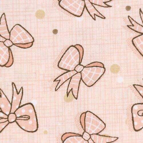 Tecido de Algodão Estampado (Meio Metro) - Mini Laços Bailarinas