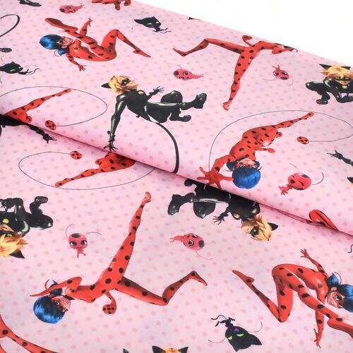 Tecido de Algodão Estampado (Meio Metro) - Miraculous