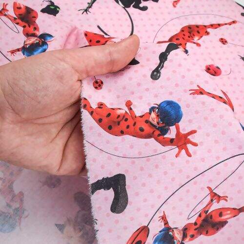 Tecido de Algodão Estampado (Meio Metro) - Miraculous