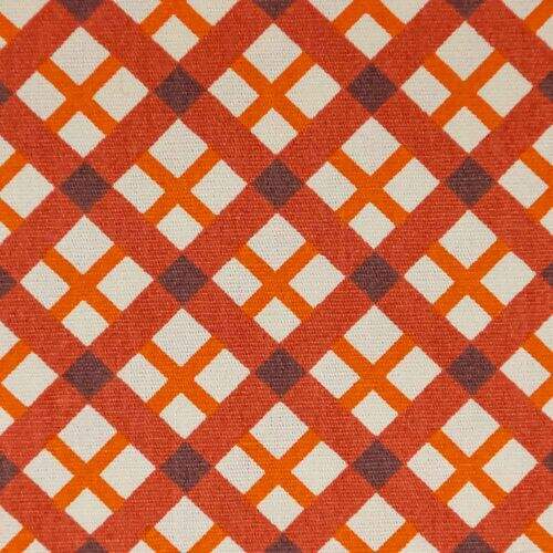 Tecido de Algodão Estampado (Meio Metro) - Xadrez Harvest Laranja