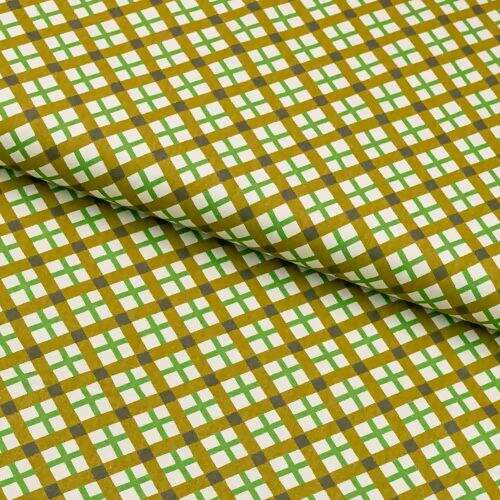 Tecido de Algodão Estampado (Meio Metro) - Xadrez Harvest Verde