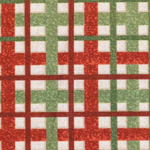 Tecido de Algodão Estampado (Meio Metro) - Xadrez Natal Multicolorido